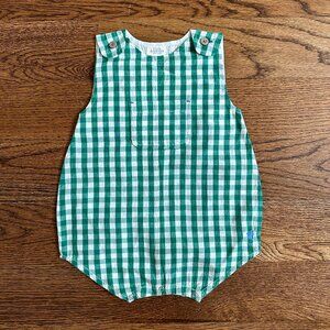 NWT Pink Chicken (Blue Rooster) Green Check Noah Bubble Jumper Boys